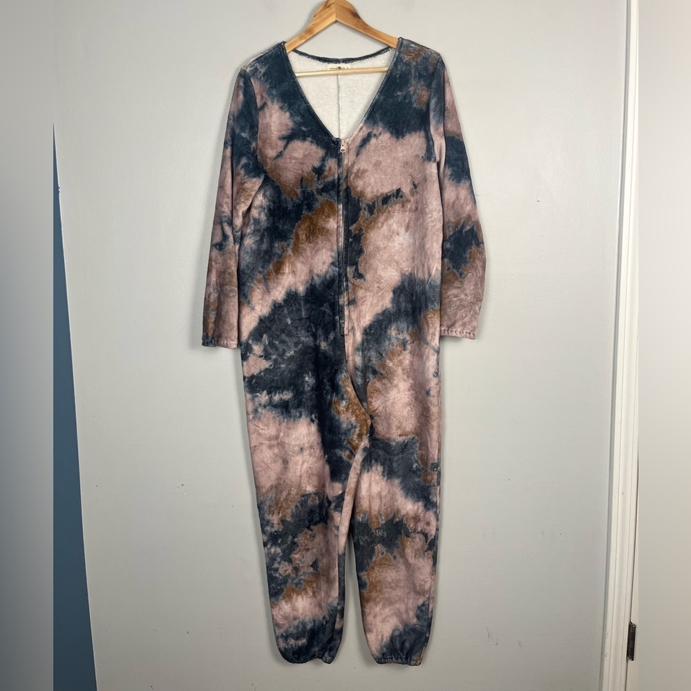 Natural Life Womens Sz small Fleece Jumpsuit Lounge Pajamas